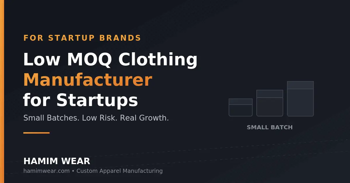 small batch cutting process used by a low MOQ clothing manufacturer for startups
